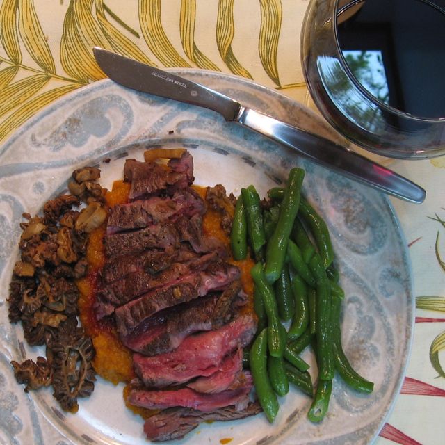 Beef Tenderloin Tips with Morels